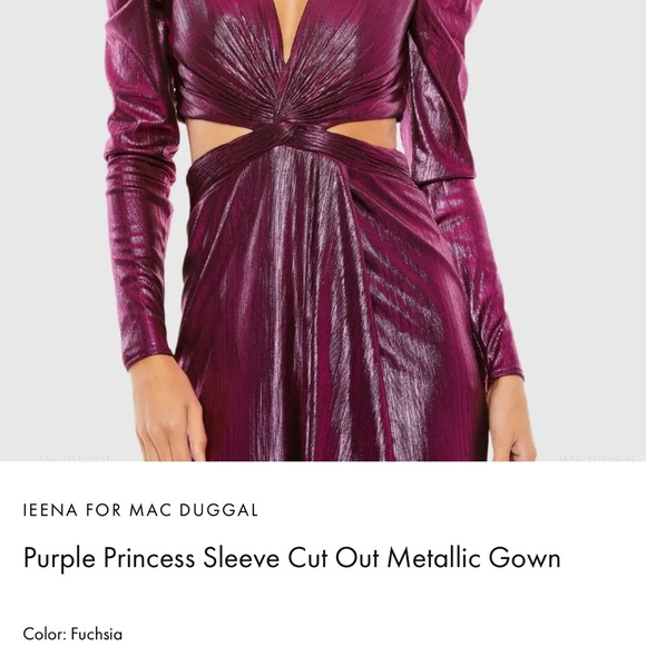 Mac Duggal metallic Purple Evening Gown - Picture 4 of 8